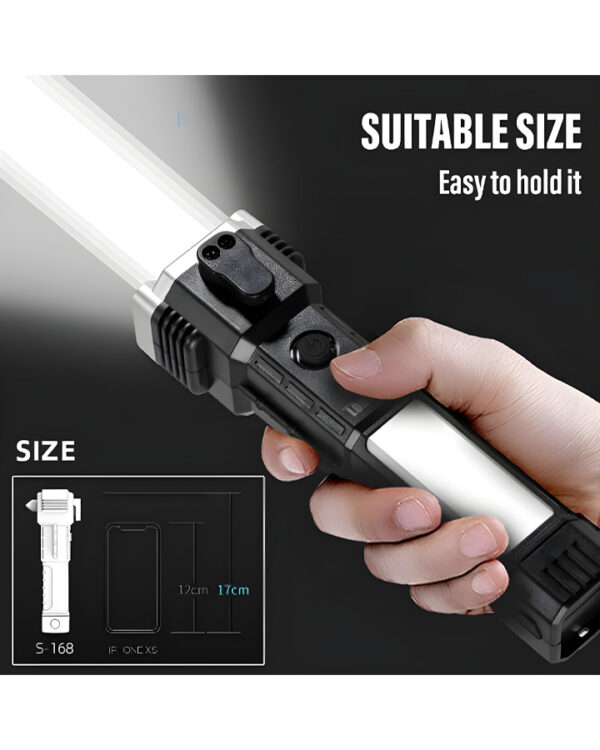 چراغ قوه دستی ۸کاره مدل Led torch - تصویر 6