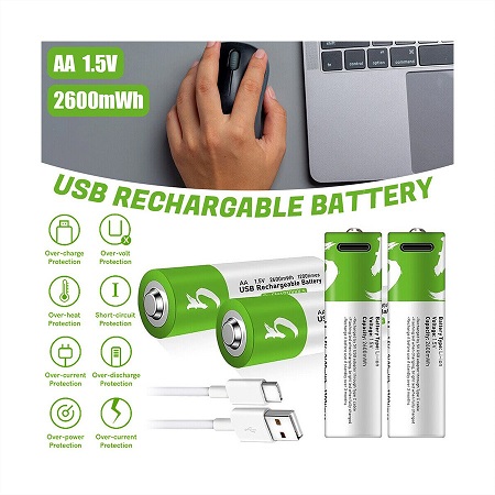 باطری قلمی قابل شارژ 4 عددی - تصویر 5