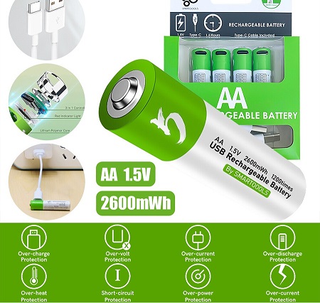 باطری قلمی قابل شارژ 4 عددی - تصویر 4