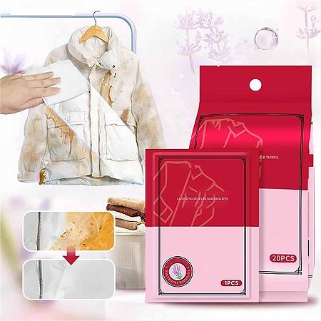 دستمال مرطوب لکه بر لباس در بسته 20 عددی - تصویر 11