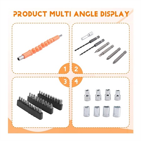 دریل شارژی 47 تکه اصل - تصویر 14