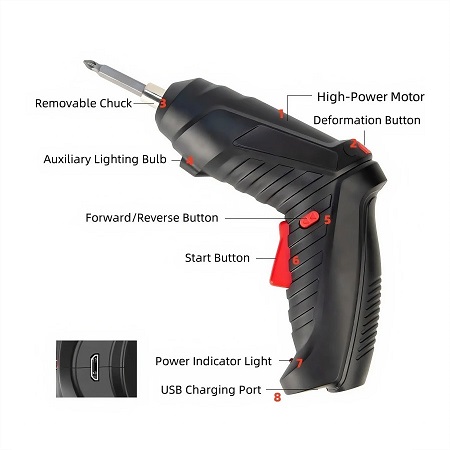 دریل شارژی 47 تکه اصل - تصویر 11