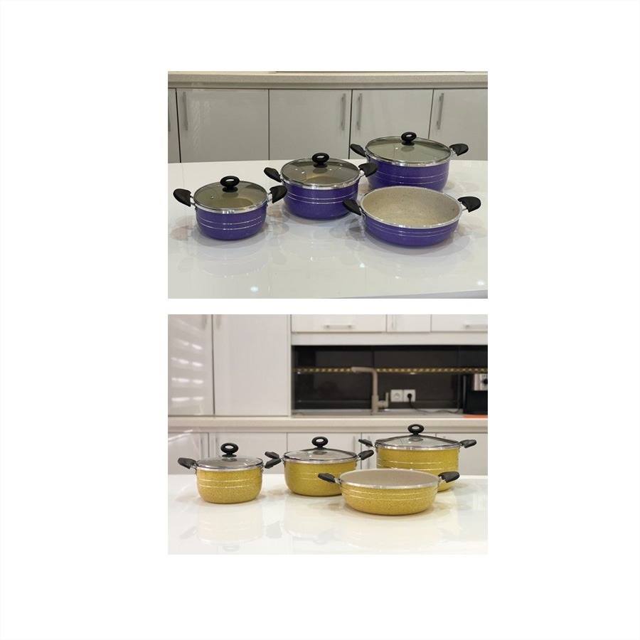 سرویس قابلمه و تابه لانه زنبوری 7 پارچه - تصویر 2