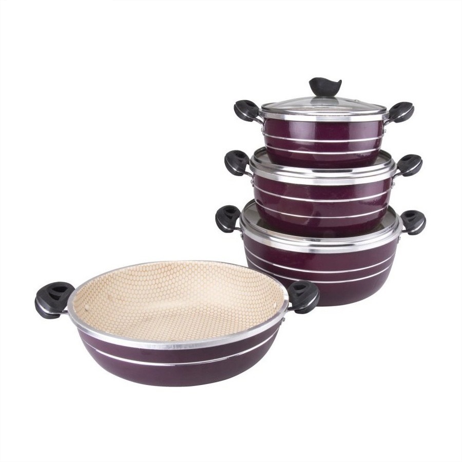 سرویس قابلمه و تابه لانه زنبوری 7 پارچه - تصویر 4